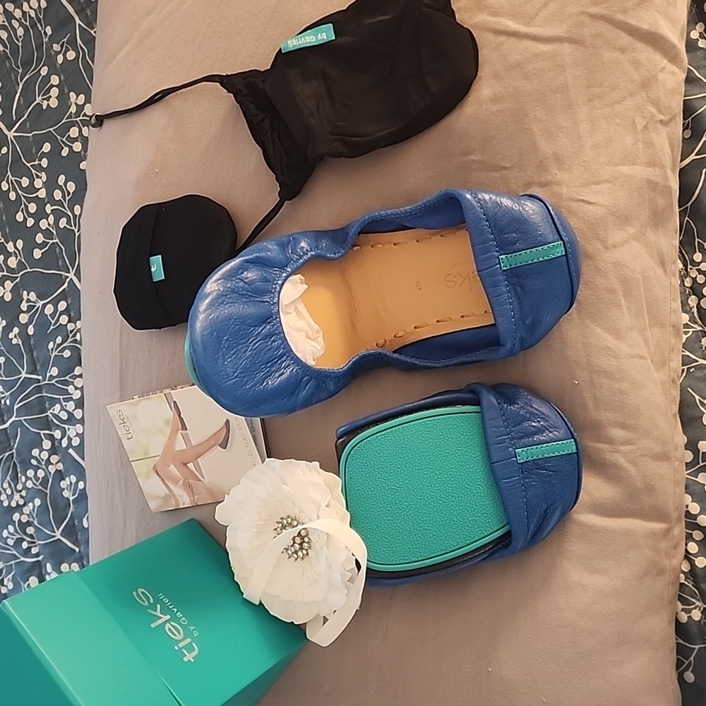 Tieks Colbalt Blue Ballet Flats Size 9